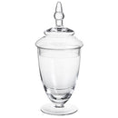 Clear Glass Small Apothecary Jars with Lids, Candy Storage Canisters, 3 Piece Set