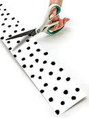 Teacher Created Resources Black Painted Dots on White Straight Rolled Border Trim (TCR8910)
