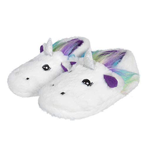 Girls Cute and Cozy Plush Slip On House Slippers with Memory Foam