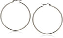 Amazon Essentials Stainless Steel Rounded Tube Hoop Earrings (50mm)