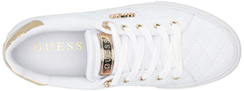 GUESS Women's LOVEN Sneaker, White, 7