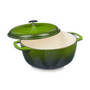 Enameled Cast Iron Covered Dutch Oven, 4.3-Quart, Green