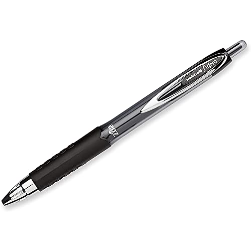 Retractable Gel Pens - Medium Point - 6 Black with 6 Blue Ink Pens (Total of 12 Pens)