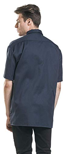 Men's Big-Tall Short-Sleeve Work Shirt,Navy,2XT