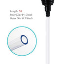 5ft Aquarium Siphon Vacuum Cleaner for Fish Tank Cleaning Gravel & Sand