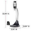 Deluxe Essential Red Pourer and Decanter Tower Stand Set Easily and Conveniently