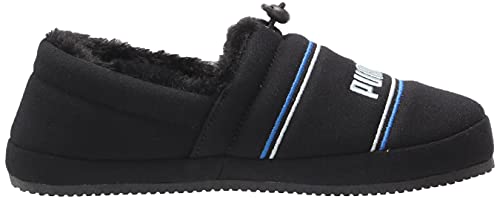 Moccasin Slipper, Black-Glacial B, 4 US Unisex Big Kid