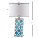 Modern Contemporary Light Blue 27-inch Home Office Desk Table Lamp