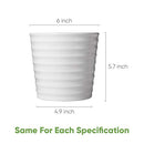 Flower Pots,6 Inch Succulent Pots with Drinage,Indoor Round Planter Pots with Saucer