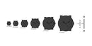 Timex 40mm Watch – Black Case Black Dial with Black & Brown Leather & Fabric Strap