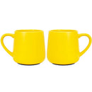 Glossy Ceramic Coffee Mug, Tea Cup for Office and Home, 18 oz (Yellow, 2)