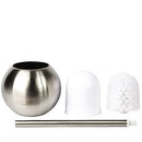 Toilet Brush with Holder -2pc Stainless Steel Toilet Scrubber,Toilet Brushes for Bathroom