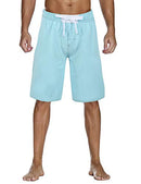 Nonwe Men's Board Shorts Quick Dry Solid Hawaiian Vacation Swimsuit Drawsting Blue 32