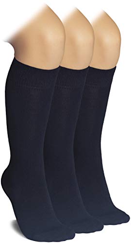 Knee High Socks for Kids Girls Boys & Toddlers, Solid Color Long School Uniform Socks