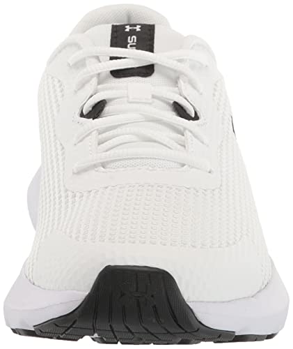 Under Armour Men's Surge 3 Road Running Shoe, White (100)/Black, 11