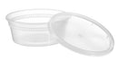 [48 Count 8 Oz Combo] Disposable plastic Deli Food Storage Containers With Plastic Lid