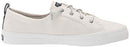 Sperry Womens Crest Vibe Linen Sneaker, White, 7.5
