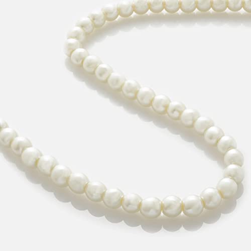 Round Imitation Pearl Necklace Wedding Pearl Necklace for Brides (Diameter of Pearl 8mm)