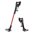 Cordless Vacuum Cleaner LED Headlights, Convenient Stick and Handheld Vac, Red, Black