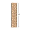 Recyclable Kraft Wrapping Paper with Cut Lines (3 Rolls: 90 Sq. Ft. Ttl.) Minimalist Christmas