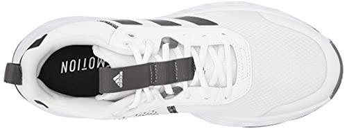 adidas Men's Ownthegame 2.0 Basketball Shoe, White/Black/Grey, 10.5