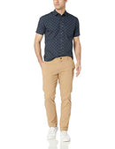 Men's Regular-Fit Short-Sleeve Print Shirt, Anchor, Medium