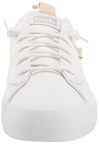 Keds Women's Core Kickback Canvas Sneaker, White, 9