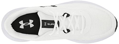 Under Armour Men's Surge 3 Road Running Shoe, White (100)/Black, 11