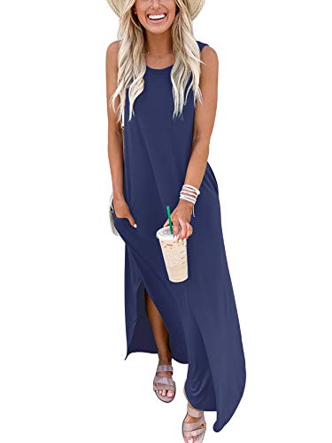 Women's Summer Casual Loose Sleeveless Dress Beach Cover Up