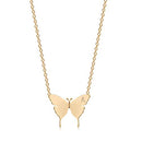 Gold Dainty Initial Necklace 18K Gold Plated Butterfly Pendant Name Necklaces