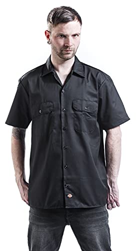 Short Sleeve work utility shirts, Black, XX-Large US