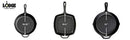 Cast Iron Cookware Set - Square Grill Pan with Square Tempered Glass Lid (10.5 in)