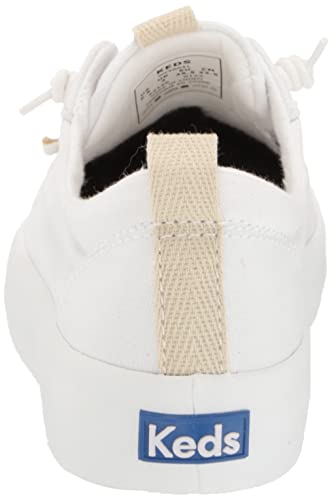 Keds Women's Core Kickback Canvas Sneaker, White, 9