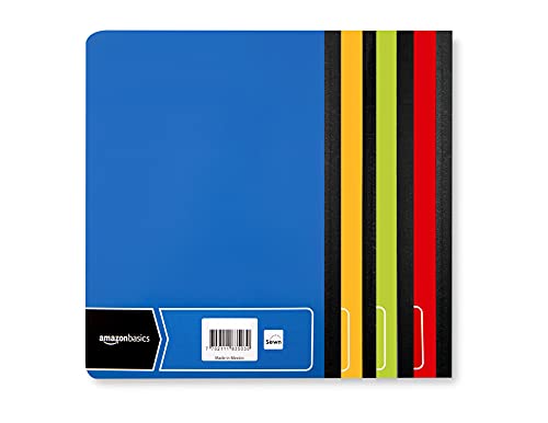 Wide Ruled Composition Notebook, 100 Sheet, Assorted Solid Colors, 4-Pack