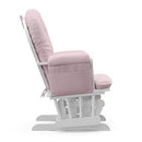 Storkcraft Premium Hoop Glider and Ottoman (White Base, Pink Swirl Cushion)