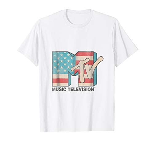 MTV American Flag Logos T- Shirts T-Shirt