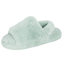 Girls Plush Faux Fur Slip on House Slippers With Memory Foam