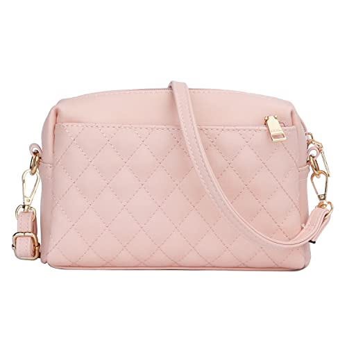 Triple Zip Lightweight Small Crossbody Bags for Women Quilted
