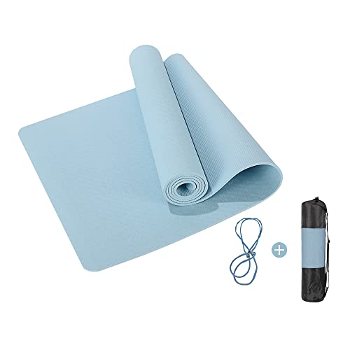 Yoga Mat 1/4" Thick for men & women - Double Sided Non-Slip Exercise Mat for Yoga