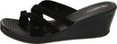 Cali Women's Rumblers-Beautiful People Wedge Sandal,Black,9 M US