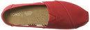 TOMS Women's Classic Core Alpargata Slip-On, Red Canvas, 9 Medium US
