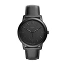 Fossil Men's The Minimalist Quartz Stainless Steel and Leather Two-Hand Subeye Watch