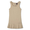 Pleated Ribbon Bow Jumper Dress, Khaki, 2T US