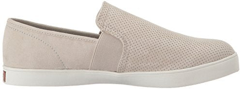 womens Luna Sneaker, Greige Microfiber Perforated, 7 US