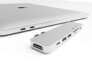 NOV8Tech USB C Hub HDMI Multiport 7in2 Adapter Dongle for Silver MacBook Air