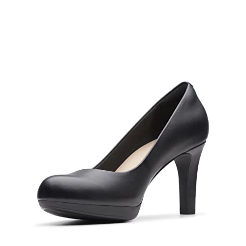 Clarks Women's Adriel Viola Dress Pump, Black Leather, 8 M US