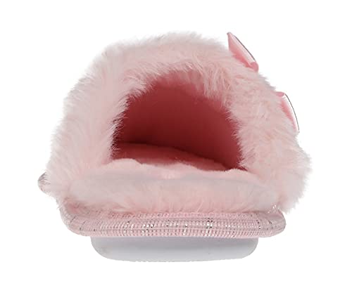 Fluffy And Cute Scuff Glitter Slippers With Faux Fur