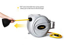 Power Retractable Hose Reel 50 + 6 ft x 5/8” - Brass Fittings, Super Heavy Duty