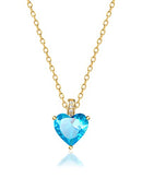 March Birthstone Jewelry, Aquamarine Necklace, March Birthstone Necklace