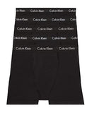 Black Men's Cotton Stretch Megapack Boxer Briefs